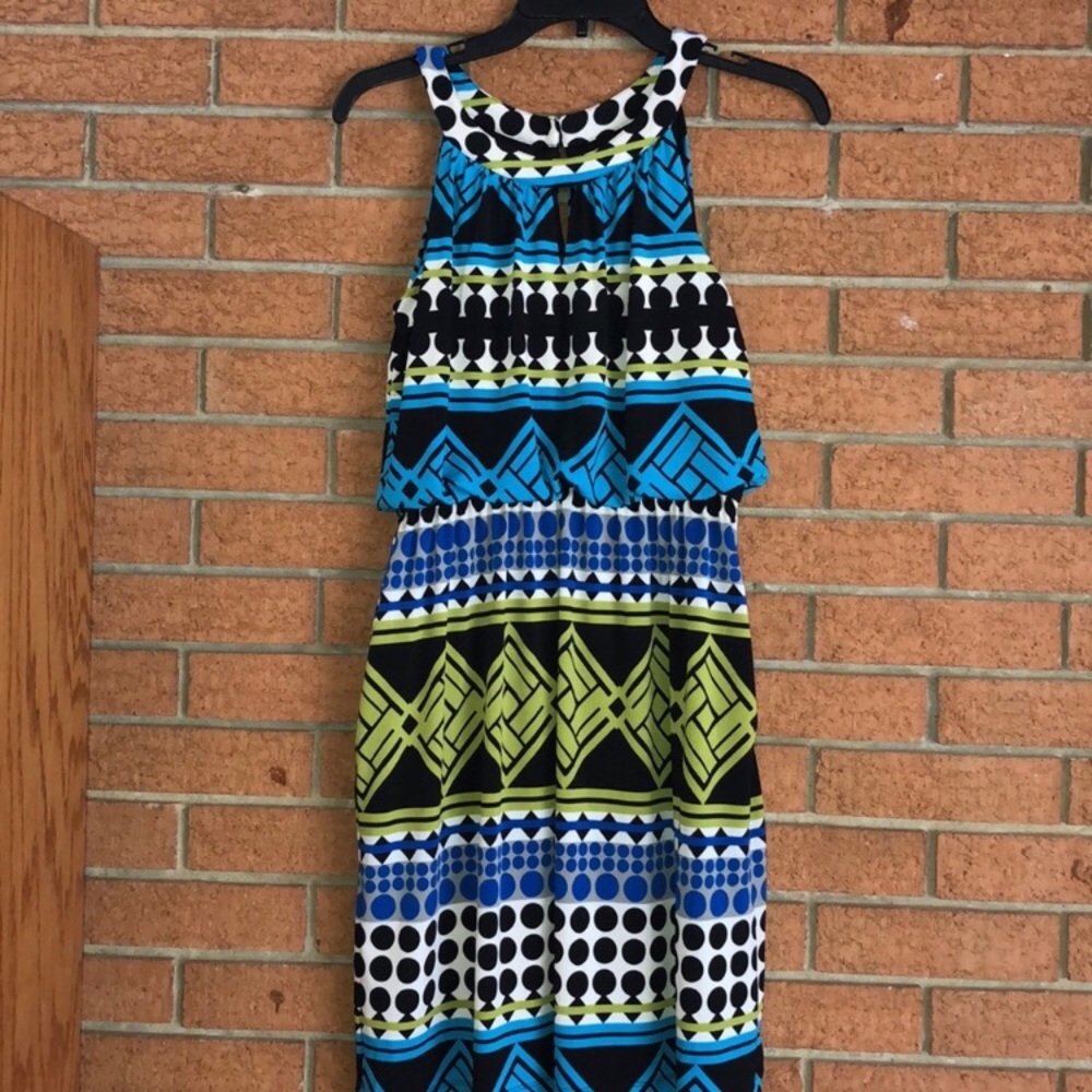 💎FENN WRIGHT MANSON💎 GEO PRINTED HALTER DRESS💎